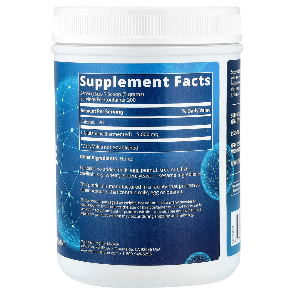 MRM Nutrition, L-глютамин 1000, 1000 г (2,2 фунта)