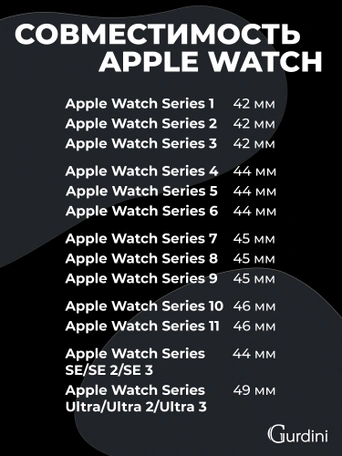 Ремешок Ocean band для Apple Watch 42/44/45/49 mm Blue
