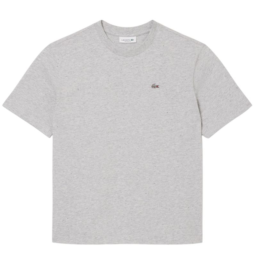 Женская теннисная футболка Lacoste Organic Cotton - grey