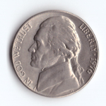Монета 5 центов США 1976 г. Коллекционная UNC