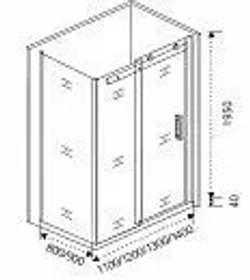 Душевой уголок Bas Altair WTW-120-C-CH 120*90*195 с поддоном