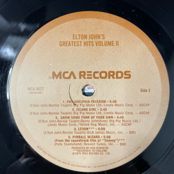 Винтажная виниловая пластинка LP Elton John Greatest Hits Volume II (США 1977)