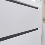 Тумба с раковиной Uperwood Tanos NEW 50 см, подвесная, белая/графит