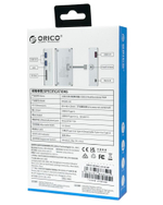 USB-хаб Orico MH2AC 2xUSB3.0/SD серебристый