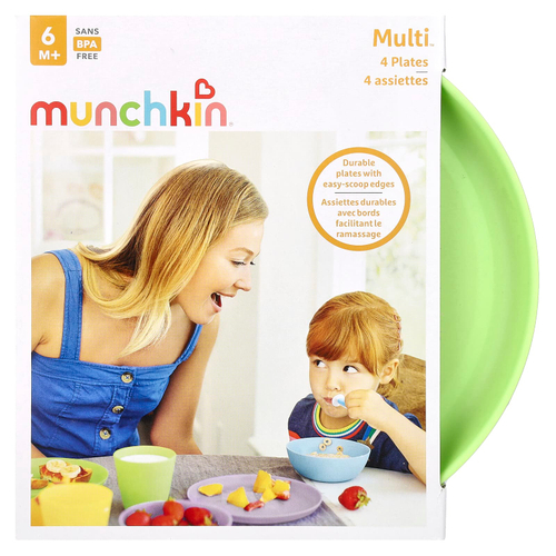 Munchkin, Multi ™, пластины для детей от 6 месяцев, 4 чашки