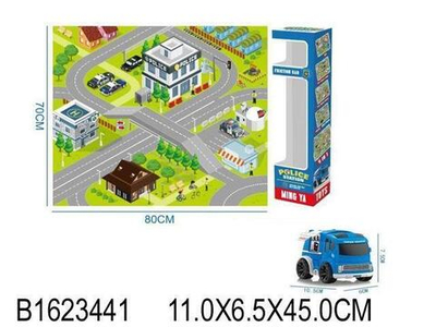 Коврик игровой с машиной, коробка MY1401