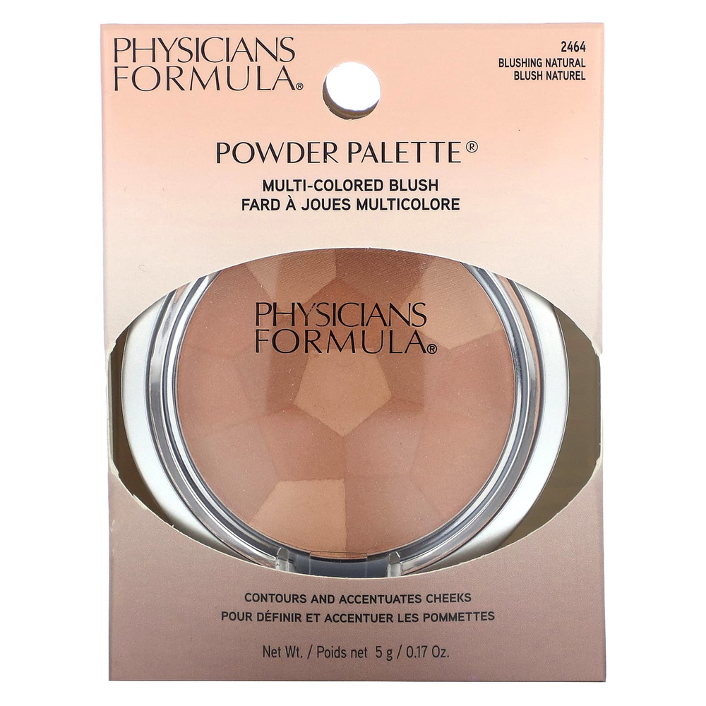 Physicians Formula, палитра пудры, разноцветные румяна, 2464 натуральный румяна, 5 г (0,17 унции)