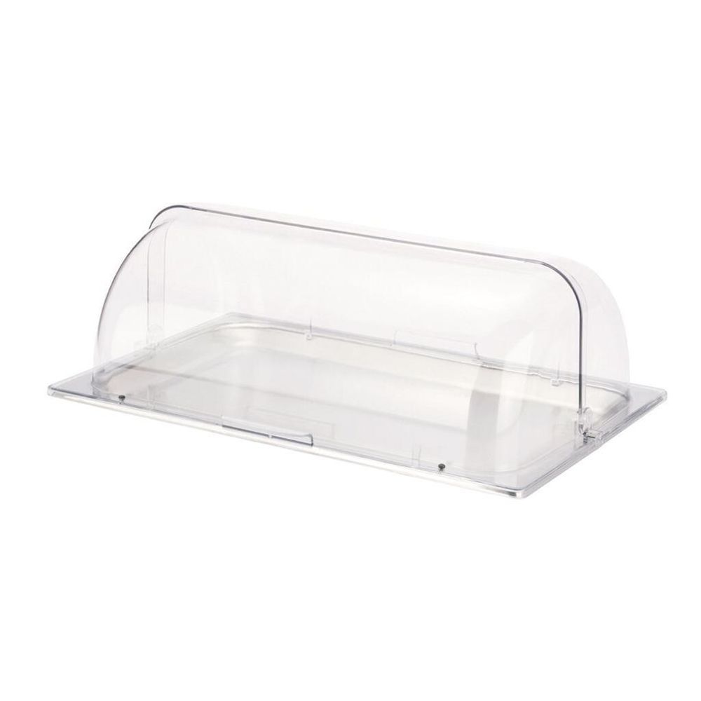 Поднос блюдо для выкладки 53*32,5*19 см нерж. с пласт. Roll-top крышкой SUNNEX