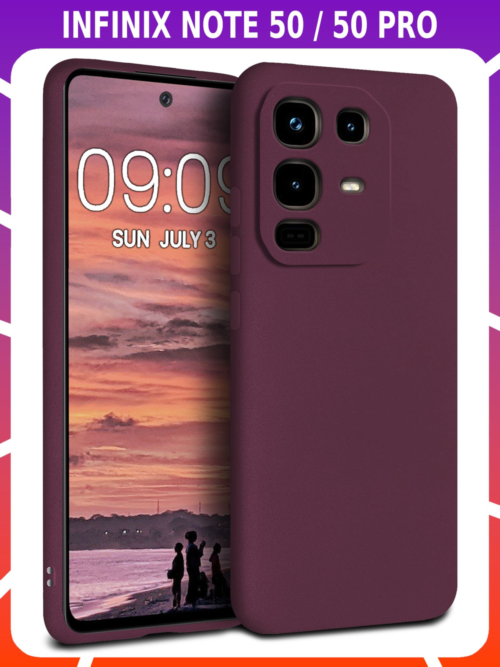 Мягкий Soft Touch чехол из силикона для INFINIX NOTE 50 / 50 PRO с бархатной подкладкой