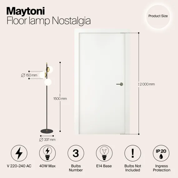 Торшер Nostalgia MOD048FL-03G Maytoni