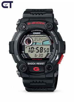CASIO G-7900-1DR G-SHOCK мужские наручные часы — цифровая модель с графиком приливов, данными Луны и WR200