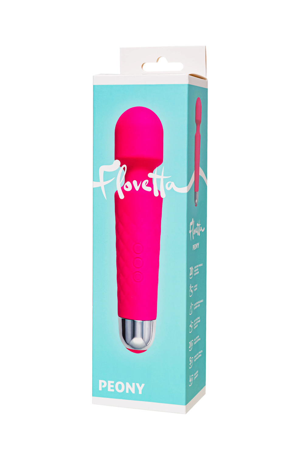 Вибромассажер Flovetta Peony силикон розовый 20,5 см