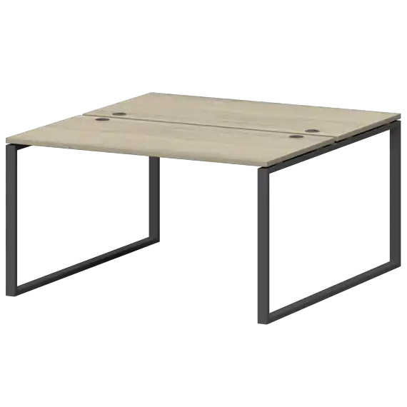 Бенч двойной на металлокаркасе СМС2-О-14К.149.Пр25  1400x1496x750 Смарт