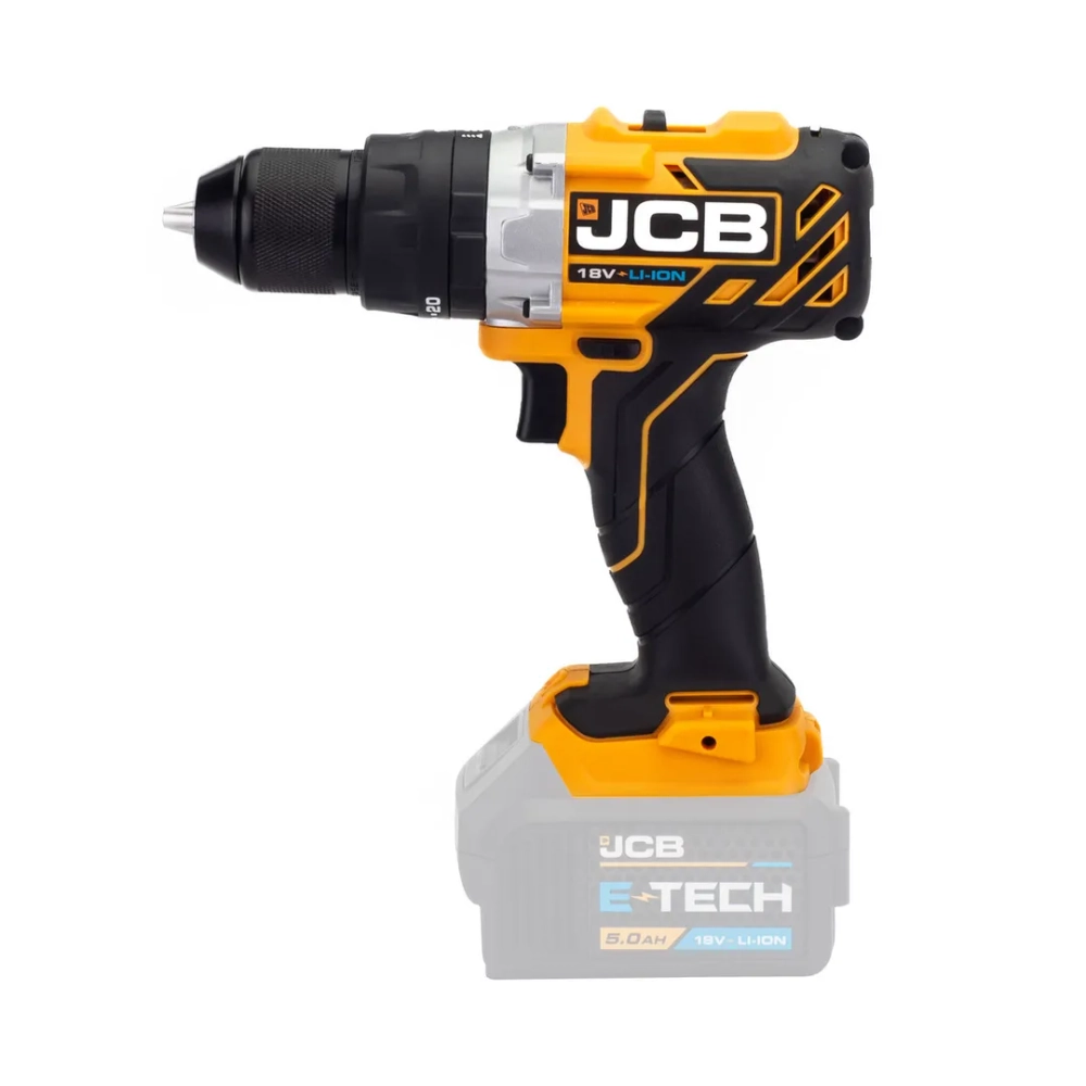 Дрель-шуруповерт аккумуляторная 18V, max 65Nm, без аккумулятора JCB JCB-18BLCD-B-E