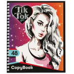 Тетрадь А5 48л. клет. "Tik tok girl" диз. 5, гребень (Умка)