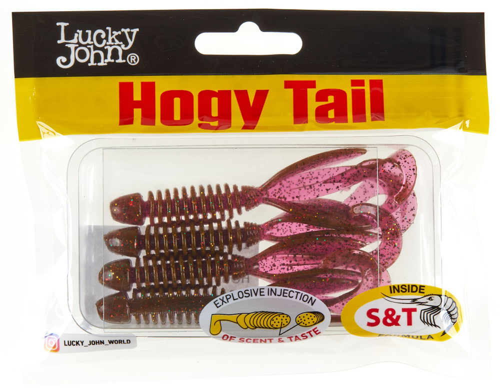 Мягкая приманка Lucky John Hogy Tail 3in (76.2 мм), цвет S14, 7 шт.