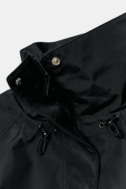 ZARA УДЛИНЕННАЯ ВЕТРОЗАЩИТНАЯ КУРТКА WATER REPELLENT, ЧЕРНЫЙ