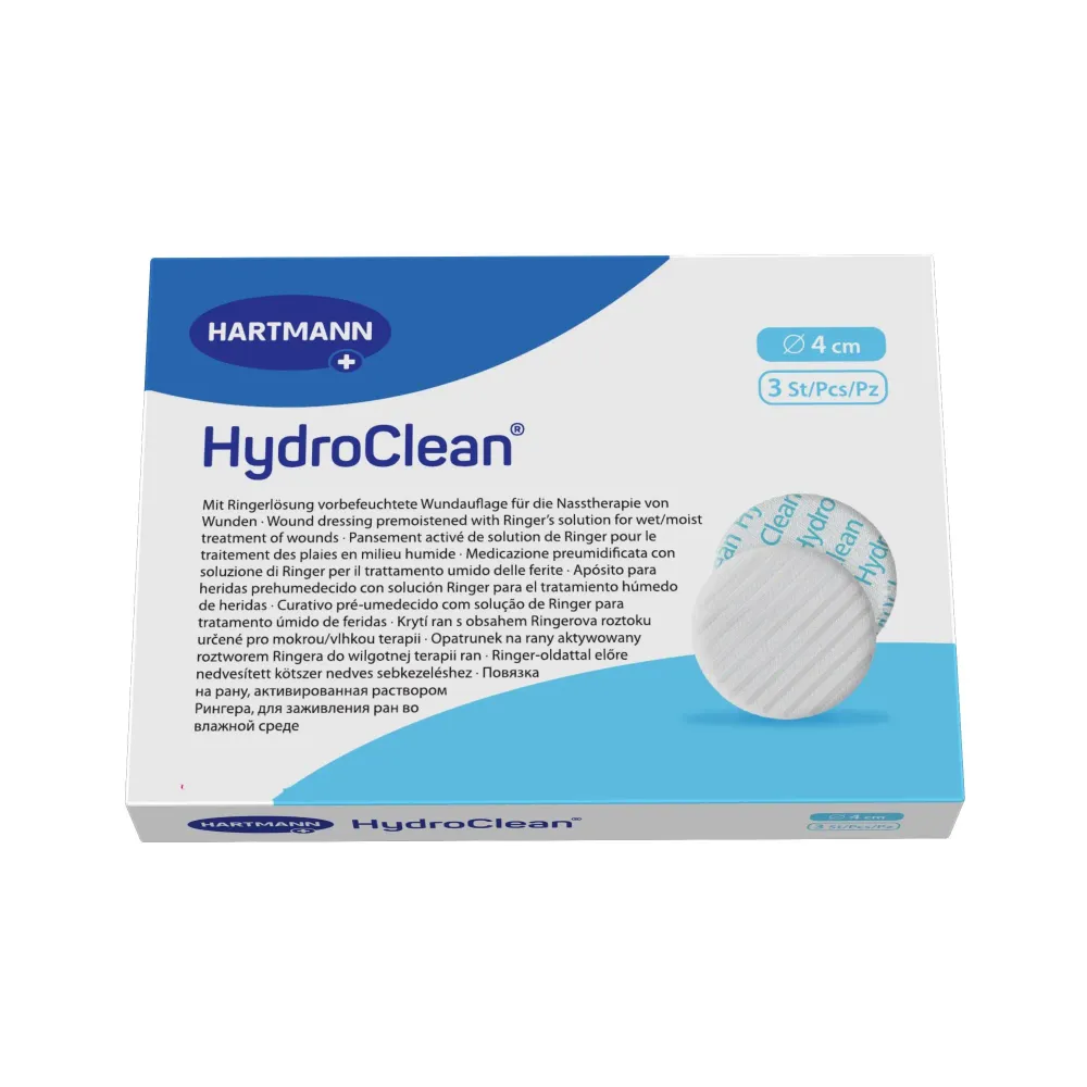 HydroClean advance - Повязки актив. раствором Рингера с ПГМБ: круглые 4 см, 1 шт