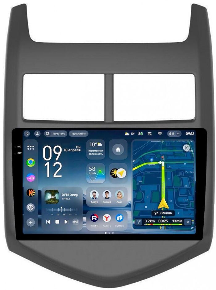 Магнитола для Chevrolet Aveo 2 2012-2015 - Teyes CC4-PRO монитор 9.5" 2K QLED на Android 13, Быстрейшая, Snapdragon 778G, ИИ, CarPlay, DSP, 4G SIM-слот