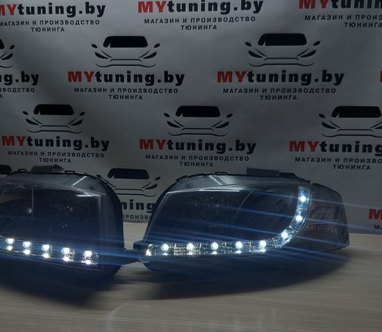Передние фары Audi A3 8P daylight black