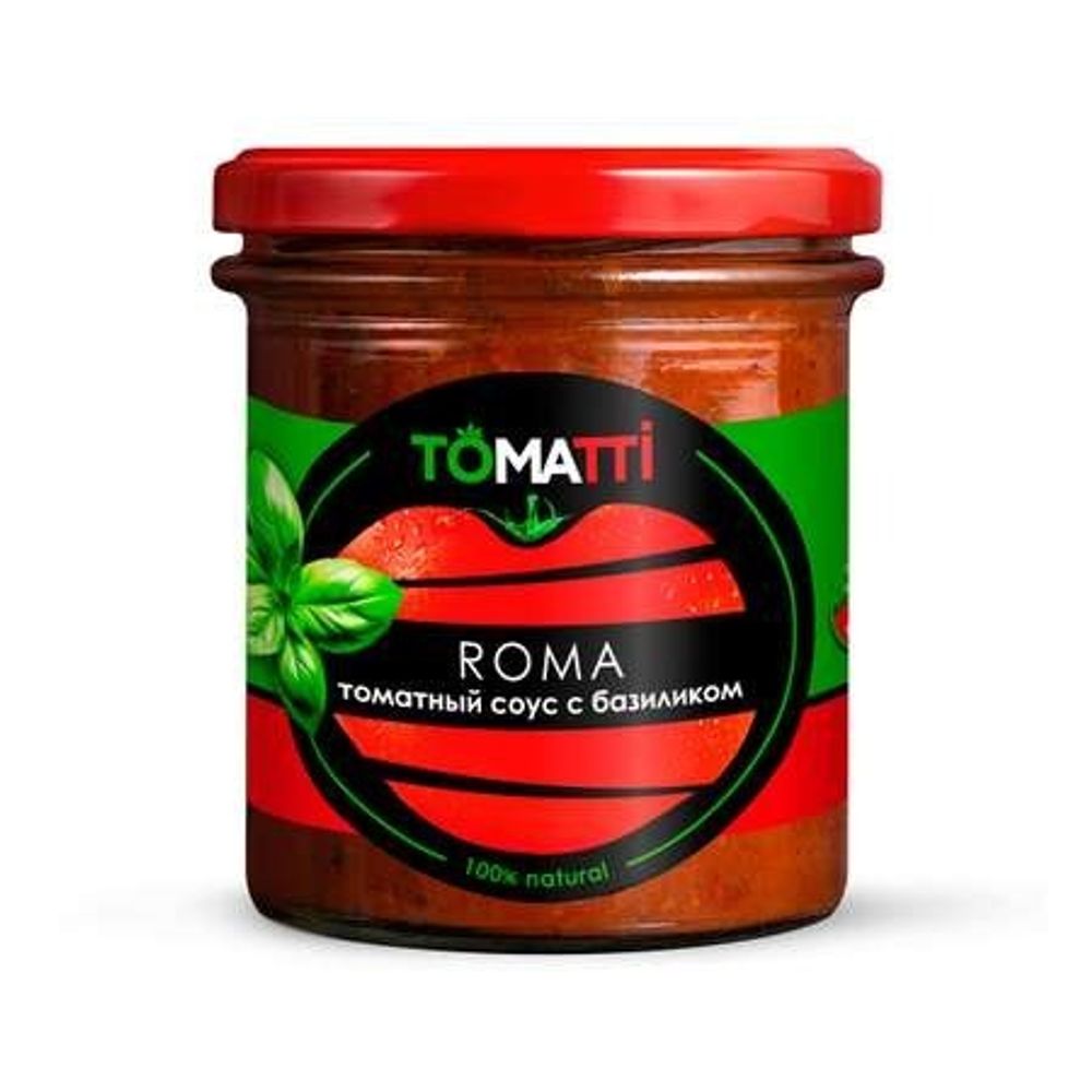 Tomatti Roma Соус томатный с базиликом стерилиз. ст/б 340гр