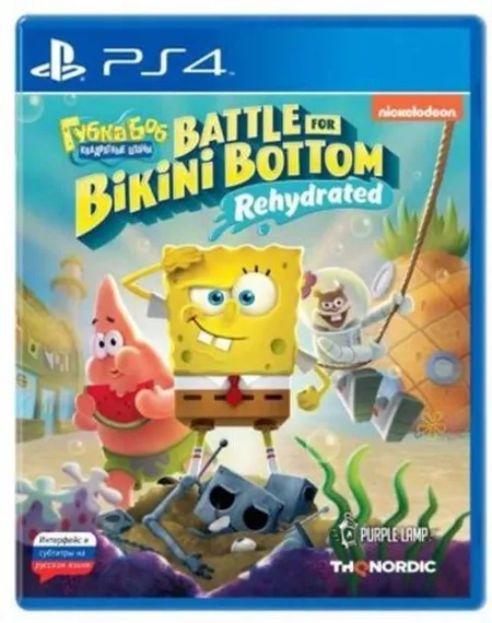 PS4 Губка Боб / SpongeBob SquarePants: Battle For Bikini Bottom Rehydrated (Б/У, Русские субтитры, CUSA-14909)