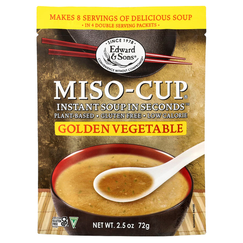 Edward & Sons, Instant Miso-Cup®, Golden Organic, 4 пакетика, 72 г (2,5 унции)