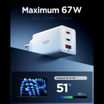 Блок питания Spigen EE673EU  3-PORT NETWORK CHARGER 67W WHITE
