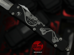 Нож Microtech Ultratech 122-13DCS Death Card Standard S/E A+++ (Левывй) - Memento Mori, клинок апокалиптик