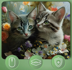 Perfeo Коврик для компьютерной мыши "Cat", Рис.39 (240*200*2 мм), ткань+резиновое основание