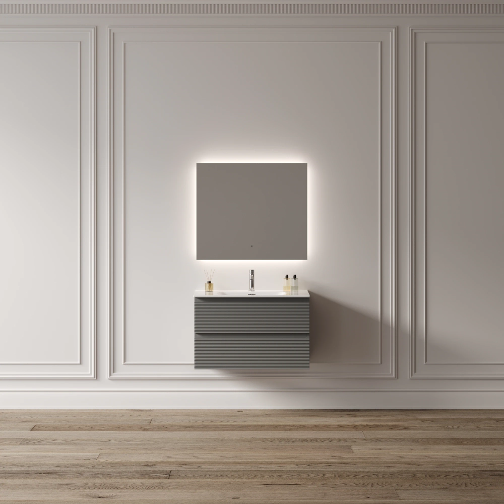 Зеркало для ванной комнаты SANCOS Поле 2.0 (Square 2.0) 800х700 led подсветка 2700K/4000K/5000K SQ2.800