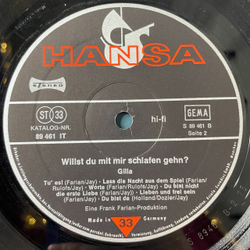 Винтажная виниловая пластинка LP Gilla and Seventy Five Music Willst Du Mit Mir Schlafen Gehn (Germany 1975)