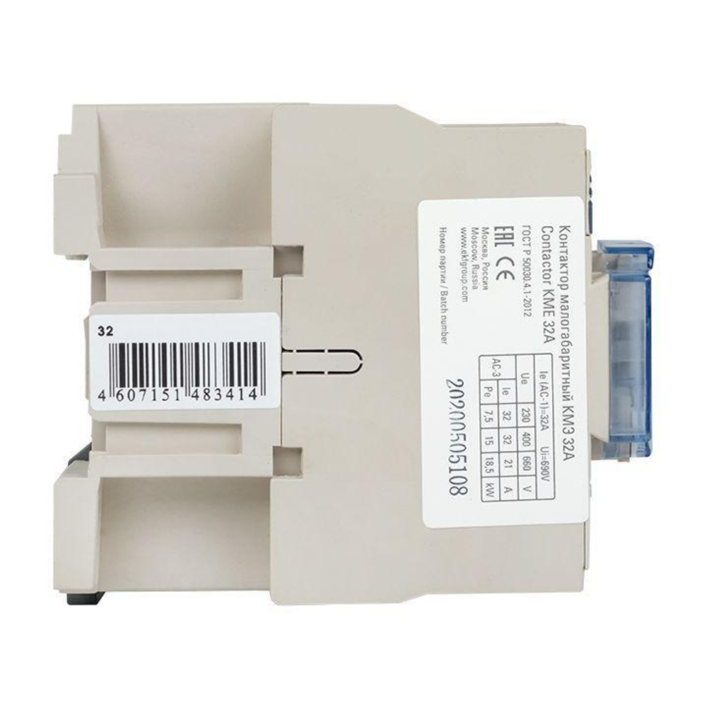 Контактор КМЭ 32А кат. 380В AC 1НЗ EKF ctr-s-32-380-nc