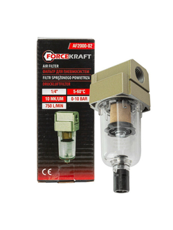 Фильтр воздушный для пневмосистем 1/4'' FORCEKRAFT FK-AF2000-02