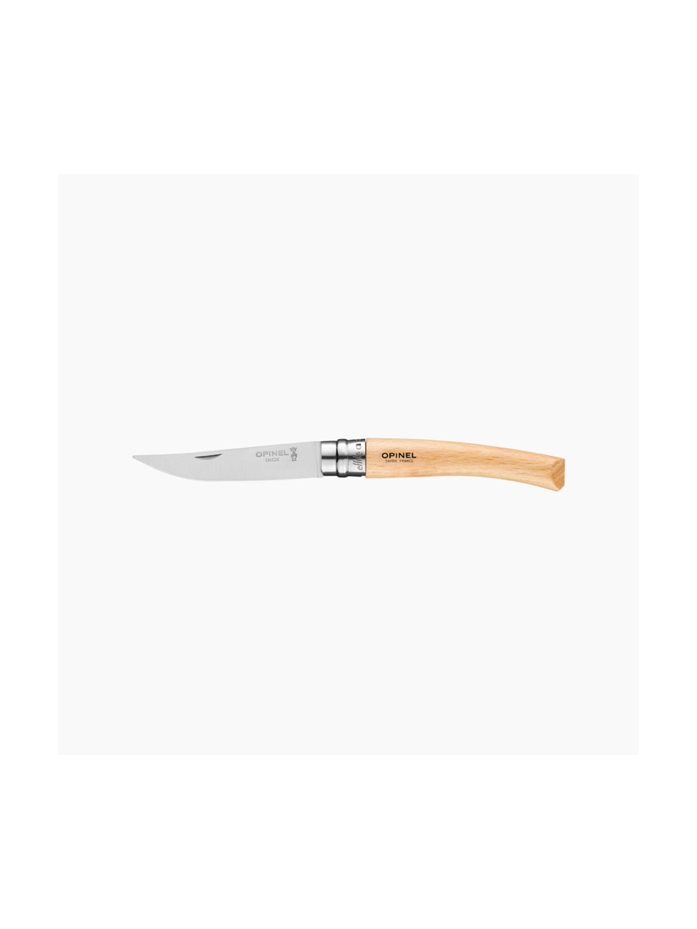 Нож филейный Opinel №8, нержавеющая сталь, рукоять из дерева бука