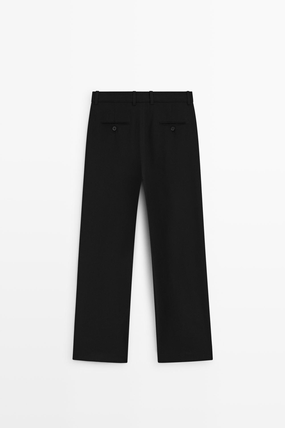 Massimo Dutti Свободные плиссированные брюки, черный