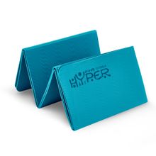 Коврик для йоги складной 190 х 120 см толщина 8 мм TPE HYPERMAT бирюзовый