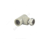 Тройник PP-R комбинированный серый Дн 25х1" с накидной гайкой VALFEX 10140125Г