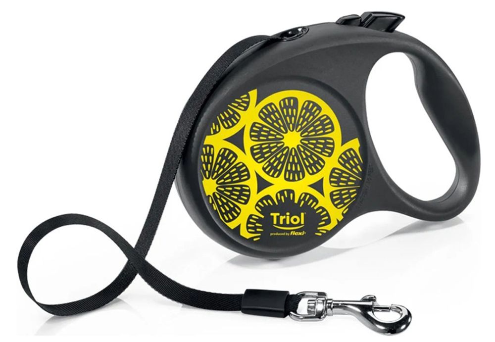 Поводок-рулетка TRIOL Flexi Joy Lemon для собак, 15 кг 5 м (S)