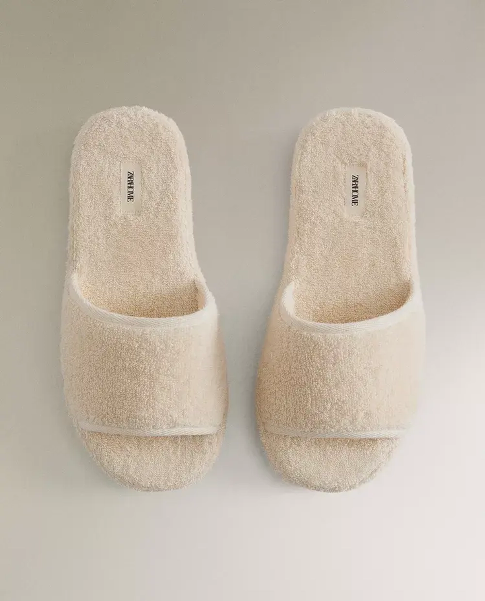 ZARA HOME ДОМАШНИЕ ТАПОЧКИ, БЕЖЕВЫЙ