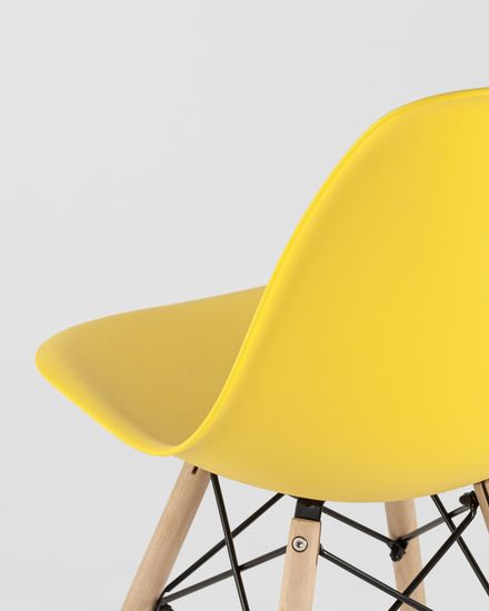 Стул Eames Style DSW желтый x4 (разборный каркас)