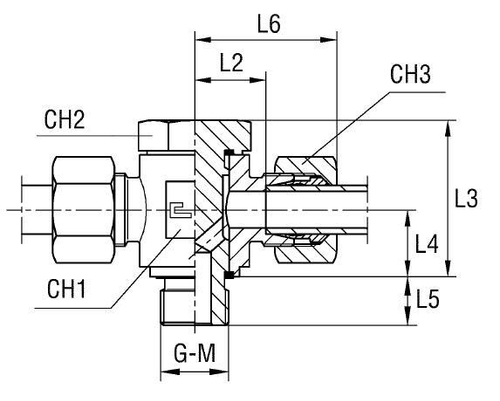 Соединение JTE DS12 BSP 3/8 (в сборе)