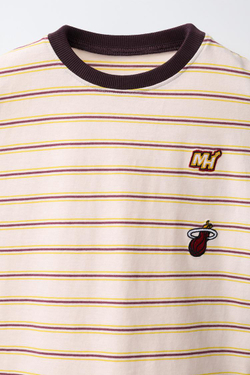 ZARA ФУТБОЛКА В ПОЛОСКУ NBA — MIAMI HEAT, ЭКРЮ