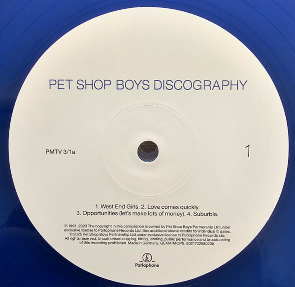 Pet Shop Boys / Discography: The Complete Singles Collection 1985-1991 (Limited Edition)(Coloured Vinyl)(2LP)