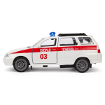 Модель ин. мет. "Lada 111. Скорая" 12см, открыв. двери и багажник, в коробка SB-16-67-A-WB (Технопарк)