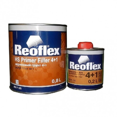 REOFLEX Грунт 4+1 REOFLEX Серый (0,8л+отв.0,2л) (к-т)