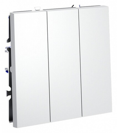 Выключатель трехклавишный без рамки Voltum S70 VLS030102
