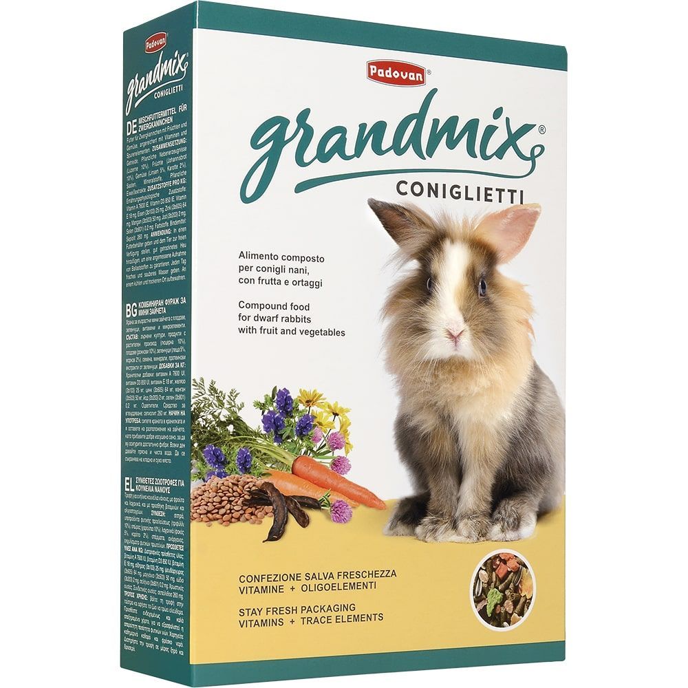 Padovan GRANDMIX Coniglietti комплексный корм для кроликов 850г Padovan GRANDMIX Coniglietti комплексный корм для кроликов 850г