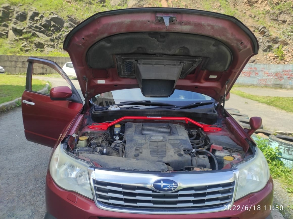 Распорка передних стоек (цельная) Subaru Forester 3 (SH) и Subaru Impreza (GH)