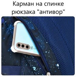Рюкзак школьный для мальчика, черный